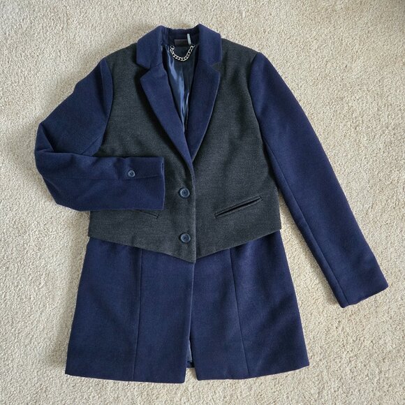Faux vest colorblock coat - Picture 1 of 13